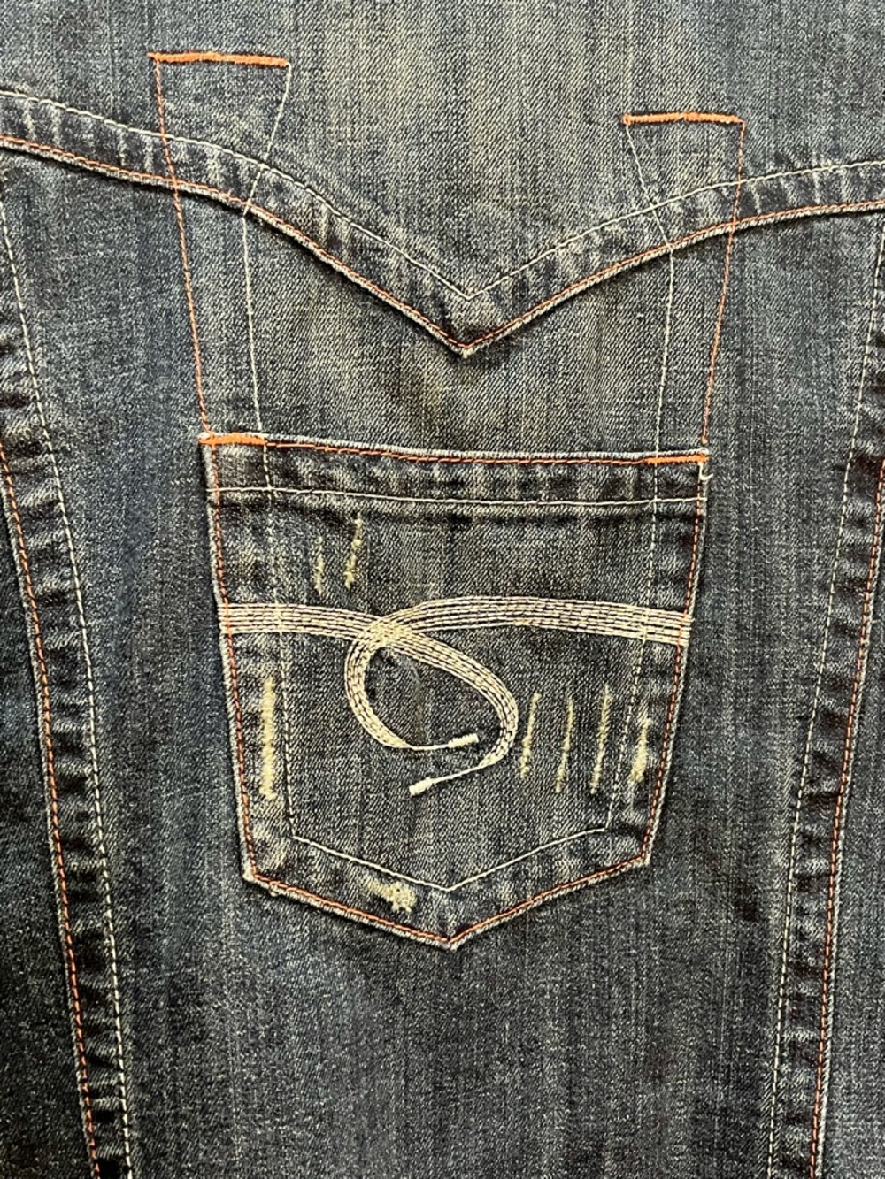 Mwah Embroidered Jean Jacket Size 18/20W - Picture 8 of 9